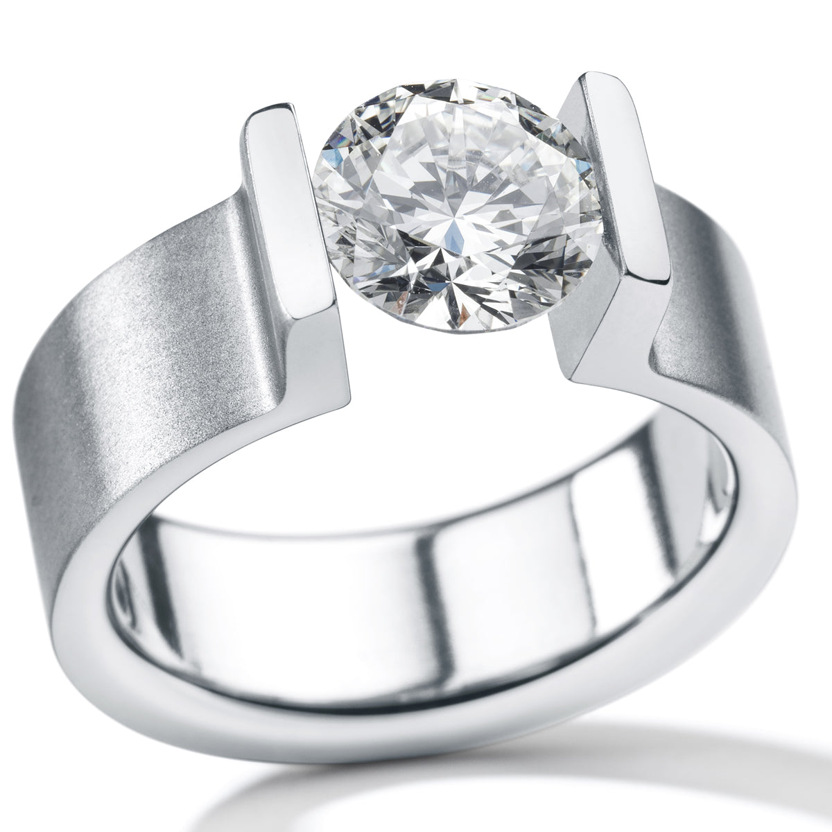 TWO Lab Diamondring mit 2 Carat Brillant, TW VS2, Ringbreite 7 mm