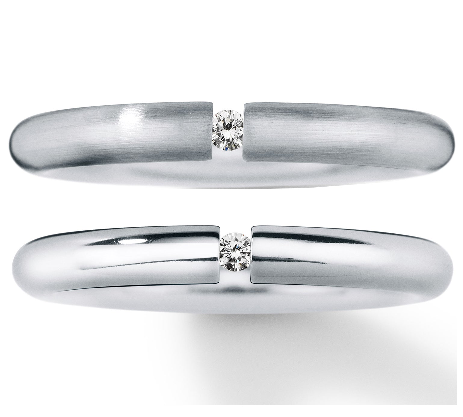 Diamantring mit Brillant 0,03 TW VS, Rundprofil mm