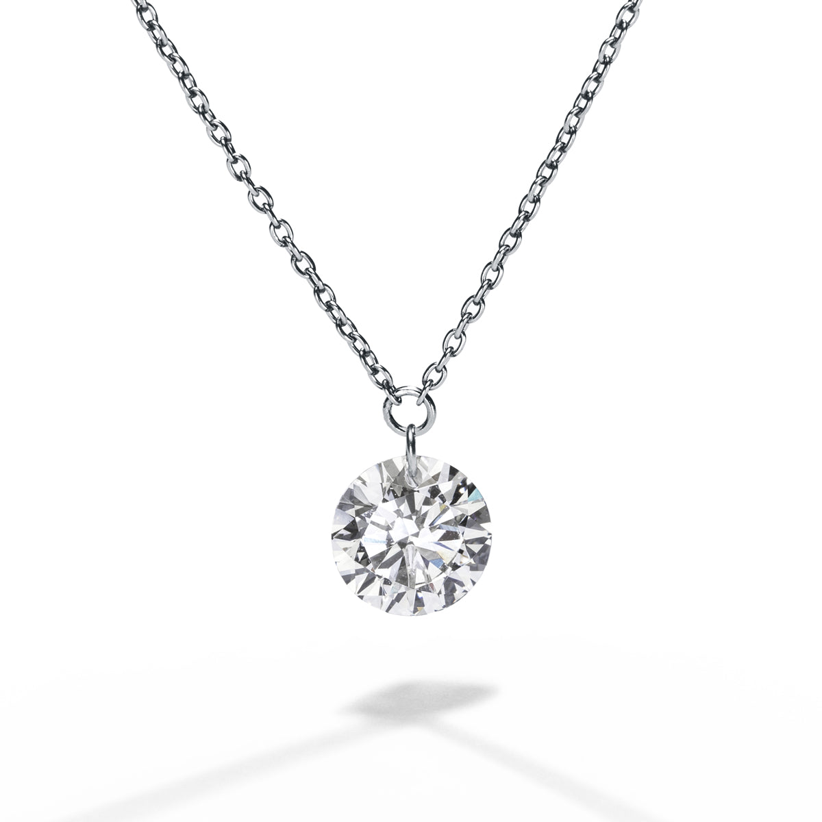 Only ONE Lab Diamondcollier 1,0 ct. TW VS 2, Edelstahl mit Ankerkette 0,9 mm