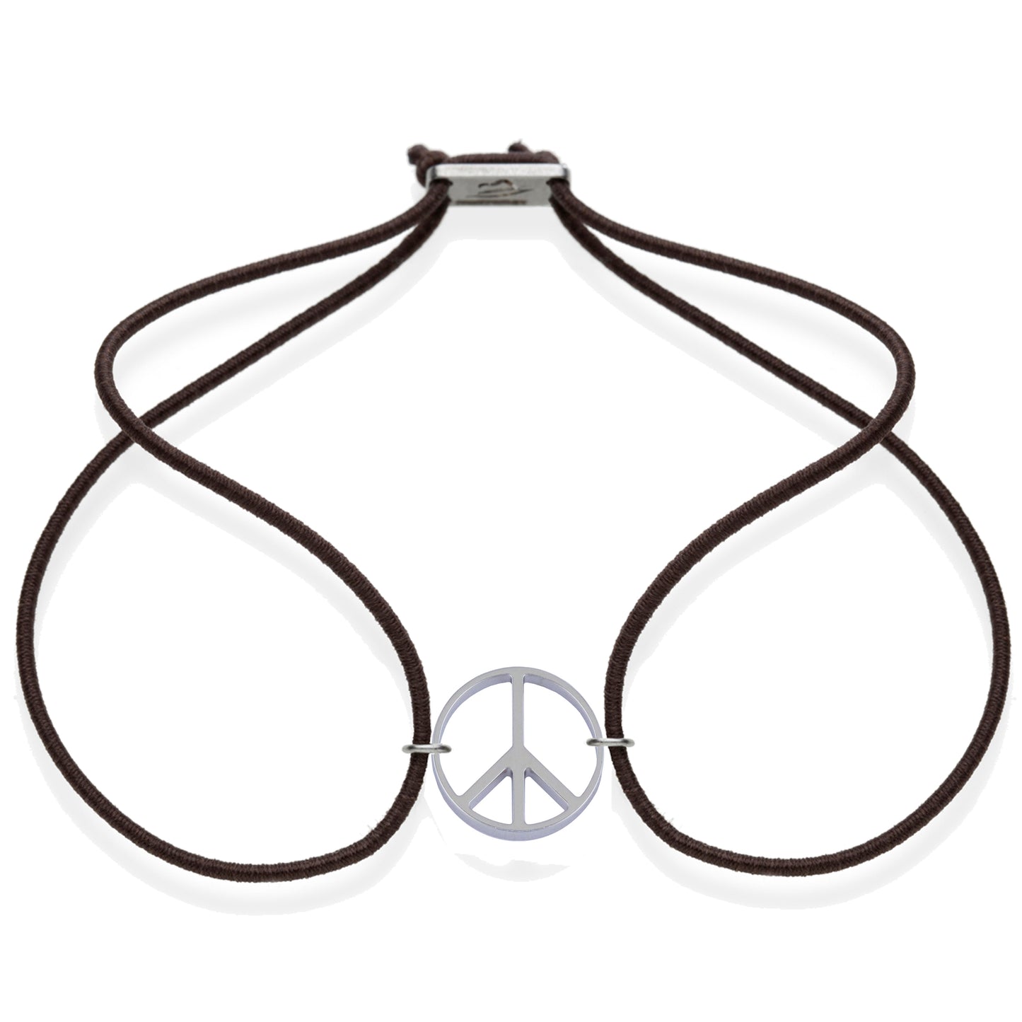 FORTUNA Armband - Peace, mit elastischem Textilband zum problemlosen an- und ausziehen