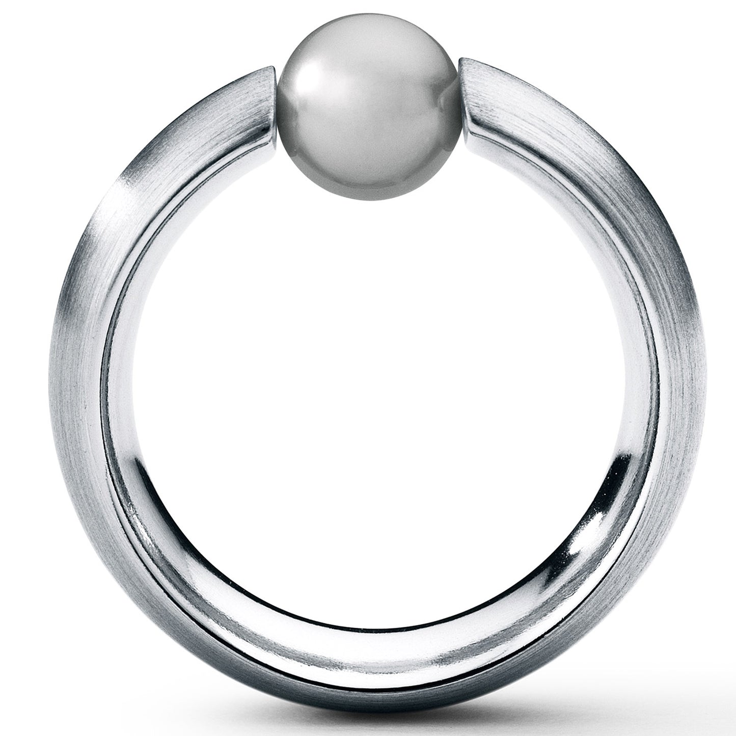 Perlring 6,5 mm breit, Edelstahl