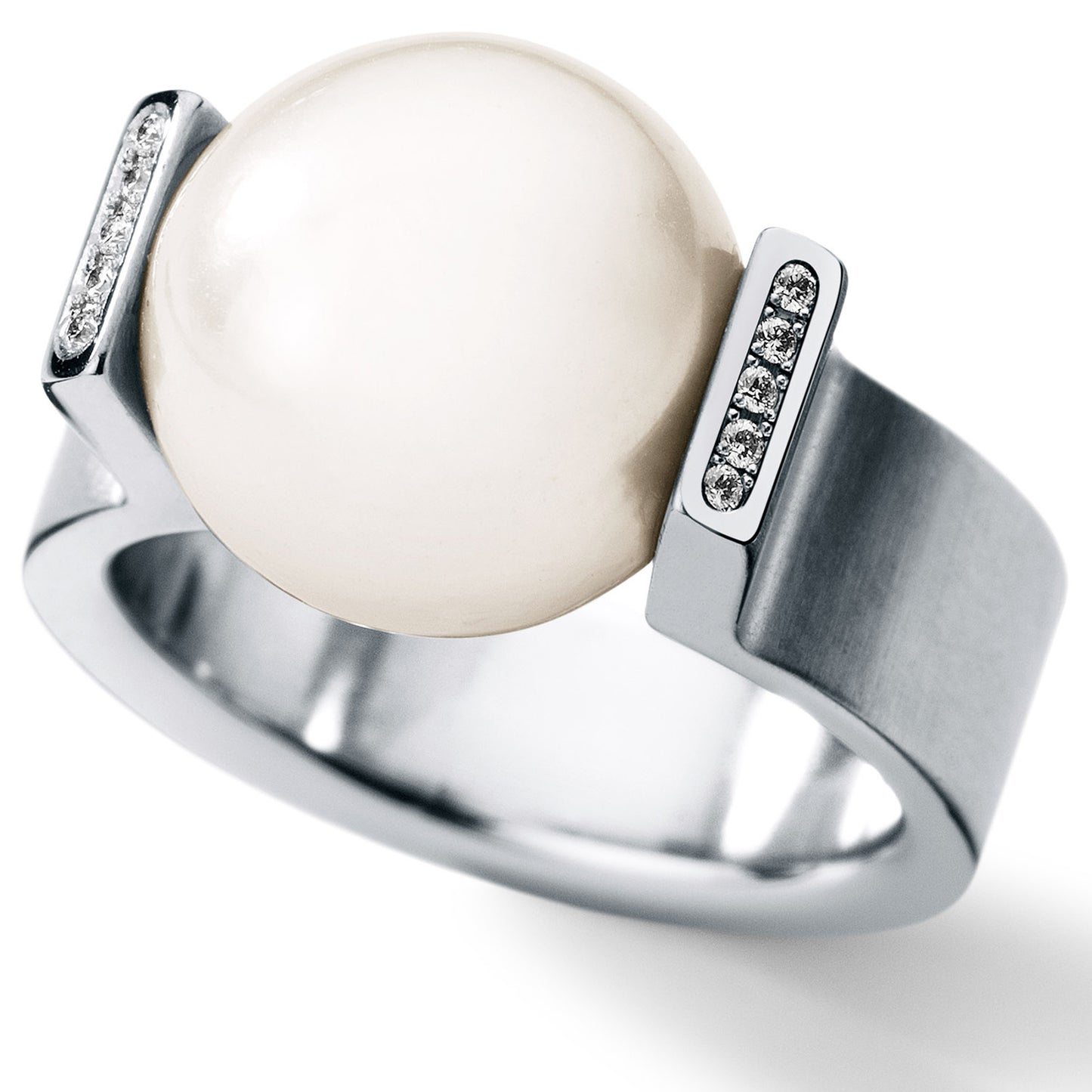 Perlring VICTORY Edelstahl 7 mm, wahlweise mit 10 Brillanten