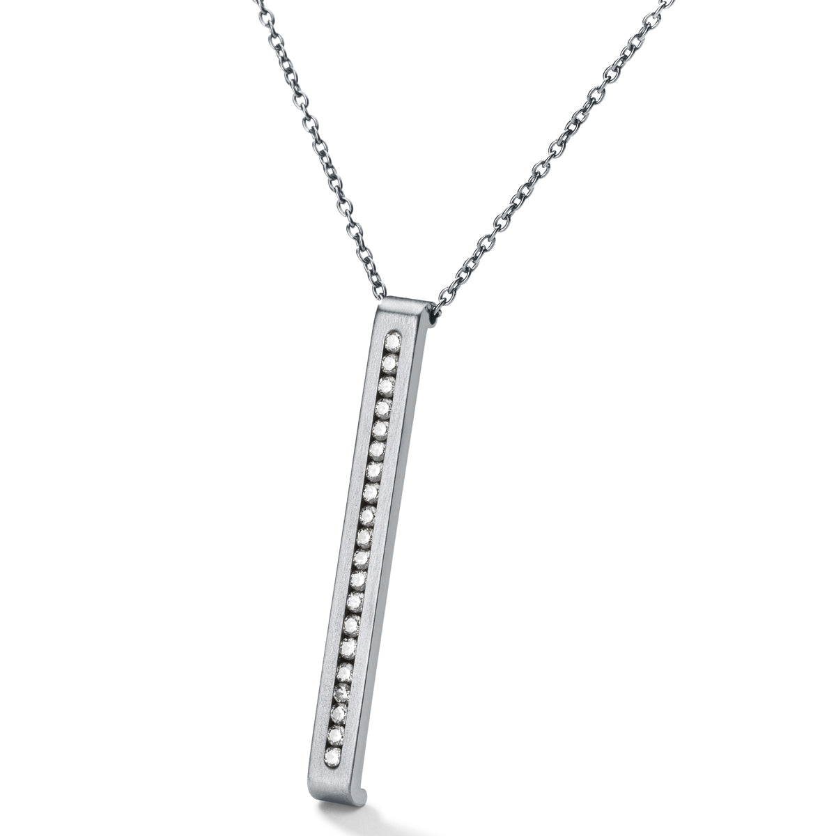 Diamantcollier mit wahlweise 10 oder 20 Brillanten, TW VS, DELICIOUS auf Seil oder Ankerkette