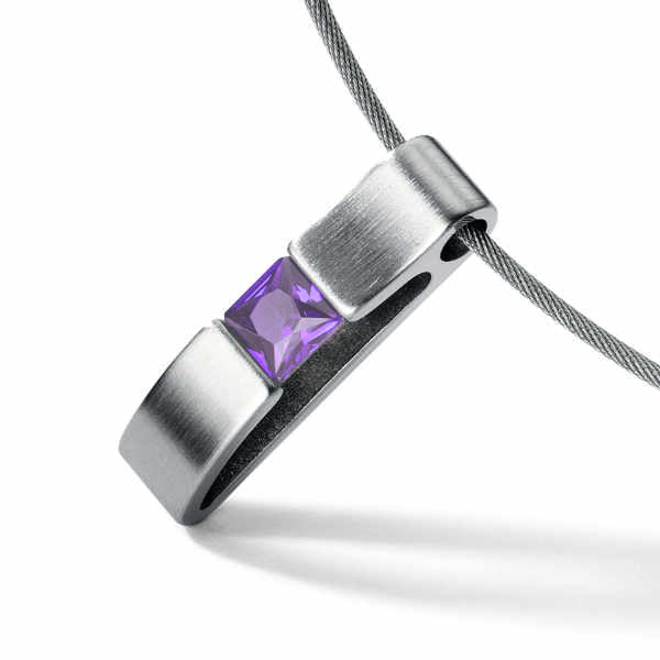 Farbedelsteinanhänger VICTORY DUCK Edelstahl ohne Collier