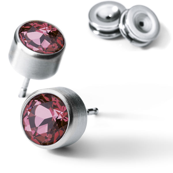 Farbedelsteinohrstecker RAINBOW Edelstahl mit Humphrey Ohrpatent