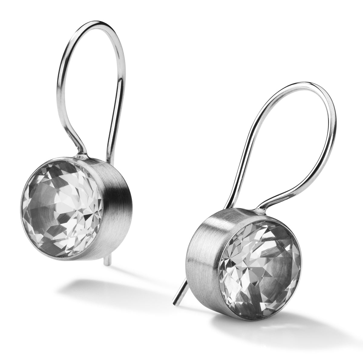 Farbedelsteinohrhänger GRAL 10 mm Edelstahl auf Schwanenhalsbügel