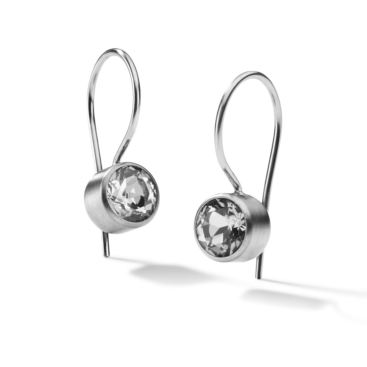 Farbedelsteinohrhänger GRAL 7 mm Edelstahl auf Schwanenhalsbügel