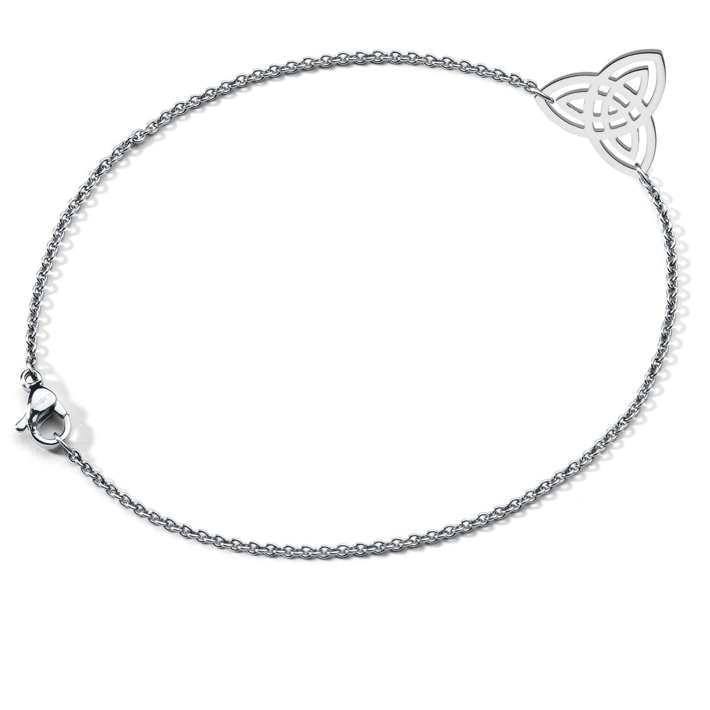 FORTUNA Armband - Trinity, Edelstahl, mit elastischem Textilband zum problemlosen an- und ausziehen