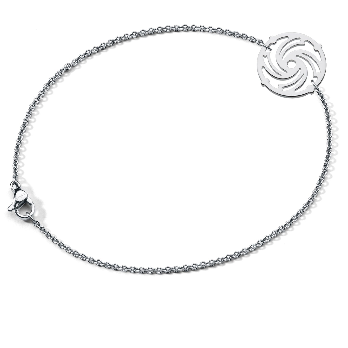 FORTUNA Armband - Kosmischer Wirbel, Edelstahl, mit elastischem Textilband zum problemlosen an- und ausziehen