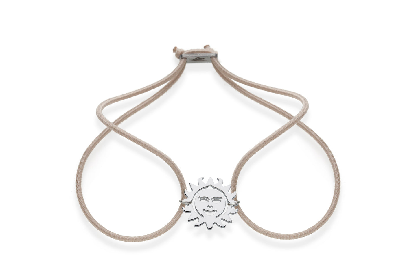 FORTUNA Armband, Sonne , Edelstahl, mit elastischem Textilband zum problemlosen an- und ausziehen