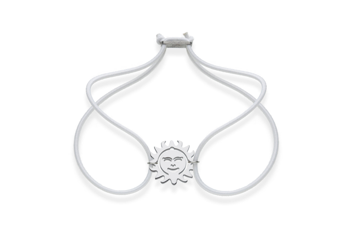 FORTUNA Armband, Sonne , Edelstahl, mit elastischem Textilband zum problemlosen an- und ausziehen