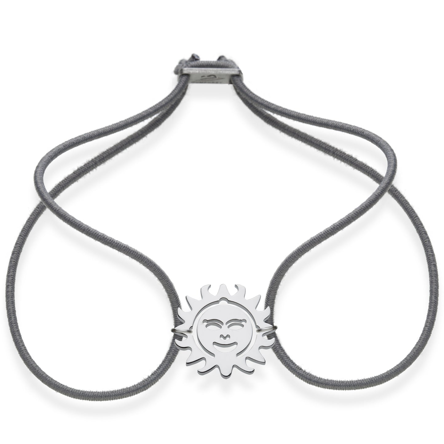 FORTUNA Armband, Sonne , Edelstahl, mit elastischem Textilband zum problemlosen an- und ausziehen