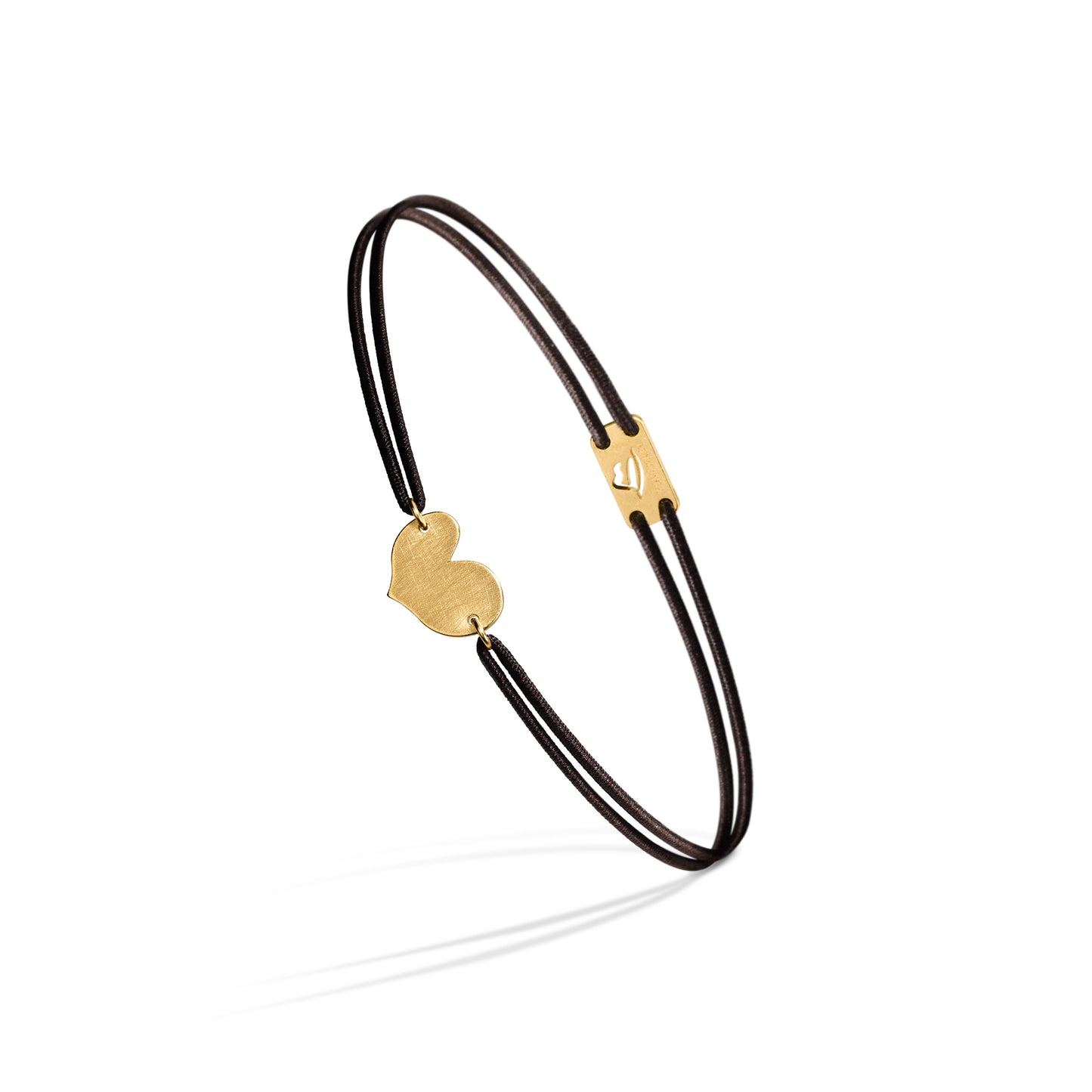 FORTUNA Armband - Herz, Edelstahl, mit elastischem Textilband zum problemlosen an- und ausziehen