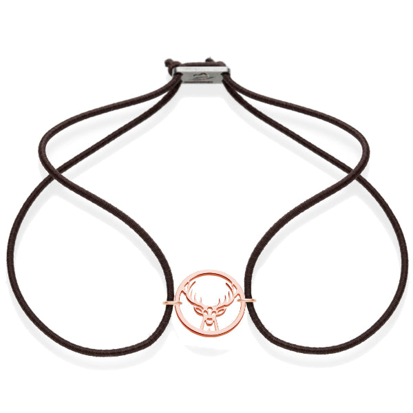 FORTUNA Armband - Der Hirsch, mit elastischem Textilband zum problemlosen an- und ausziehen