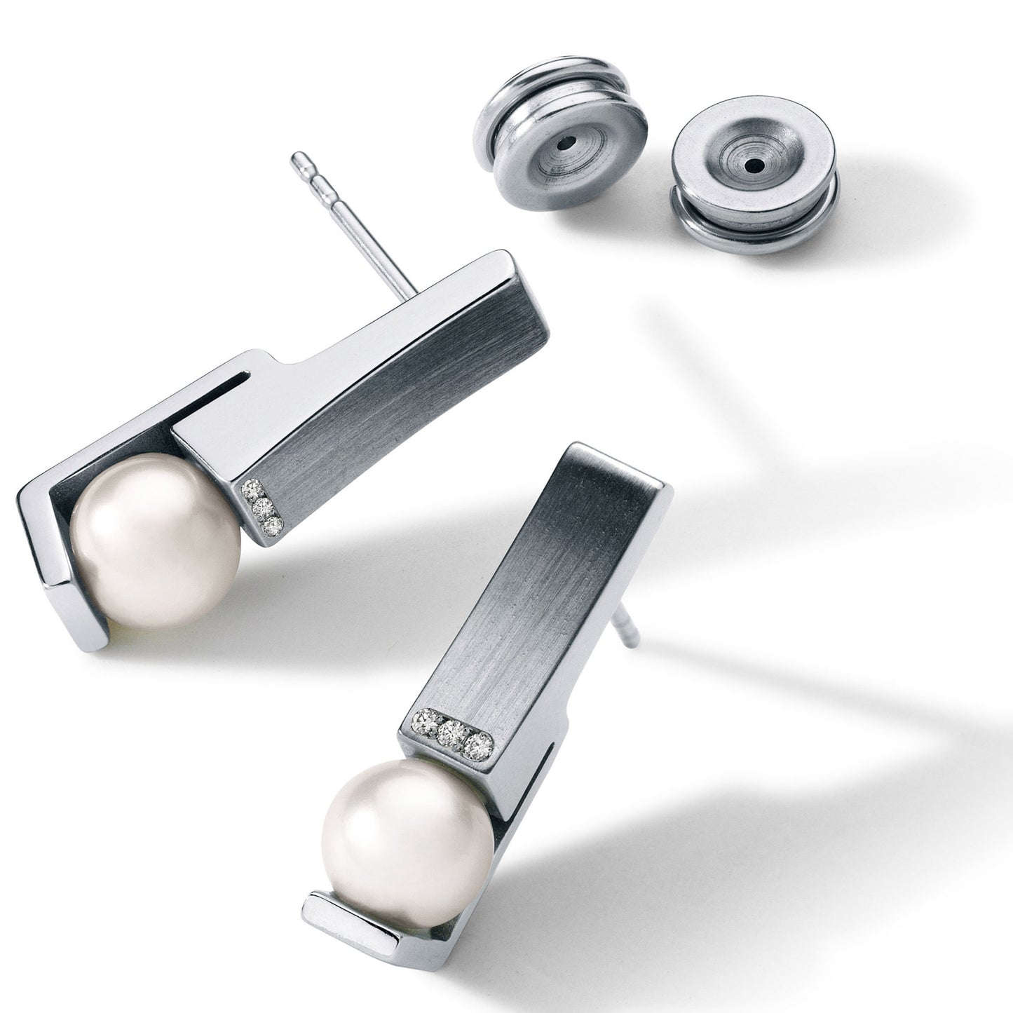 Perlohrstecker VICTORY DUCK, Edelstahl