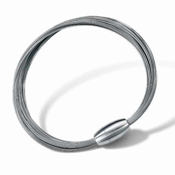 Collier Edelstahlseile oder Stahl/vergoldet mit Magnetverschluss