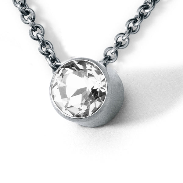 Farbedelsteincollier RAINBOW 7 mm auf Seil oder Ankerkette, Edelstahl