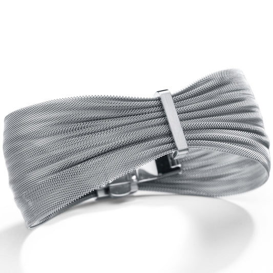 Armband Milanese mit Steg gerafft