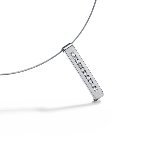 Diamantcollier mit 10 Brillanten, TW VS, DELICIOUS auf Seil oder Ankerkette
