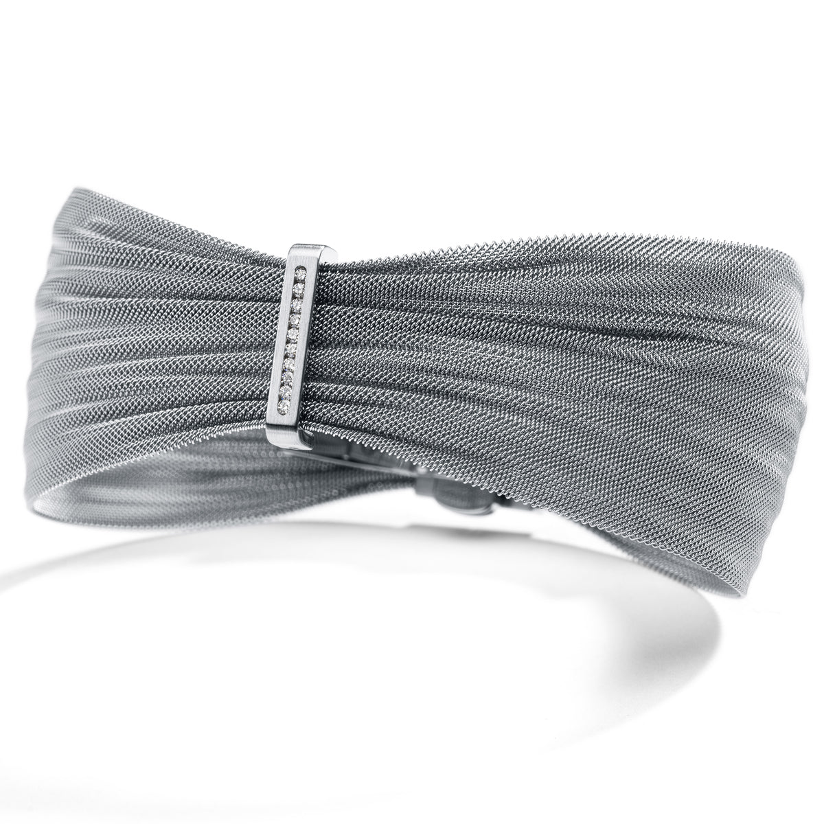 Armband Milanese gerafft mit 10 Brillanten TW VS