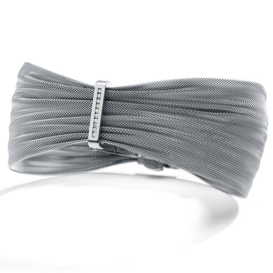 Armband Milanese gerafft mit 10 Brillanten TW VS