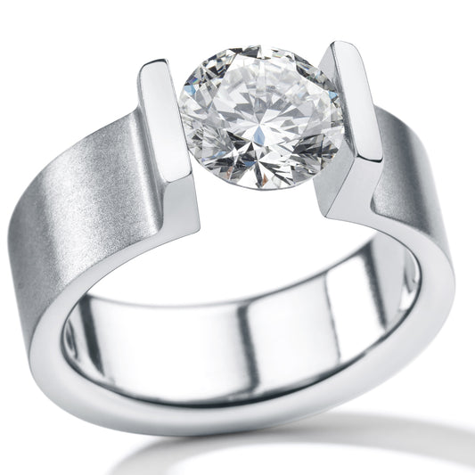 TWO Lab Diamondring mit 2 Carat Brillant, TW VS2, Ringbreite 7 mm