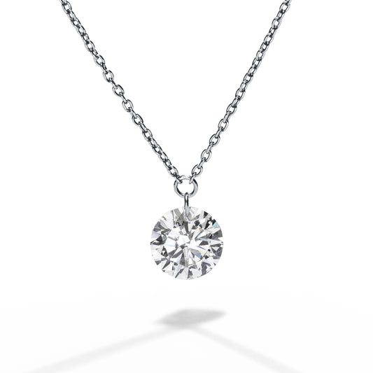 Only ONE Lab Diamondcollier 1,0 ct. TW VS 2, Edelstahl mit Ankerkette 0,9 mm