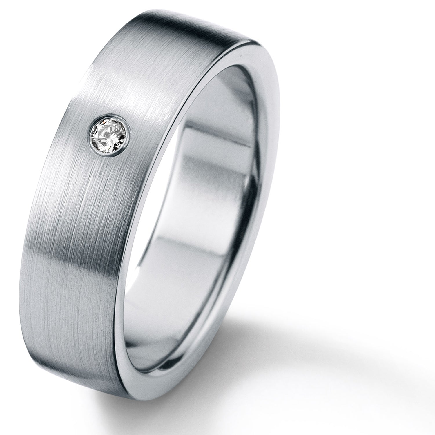 Diamantring mit Brillant 0,03 TW VS, Ringbreite mm