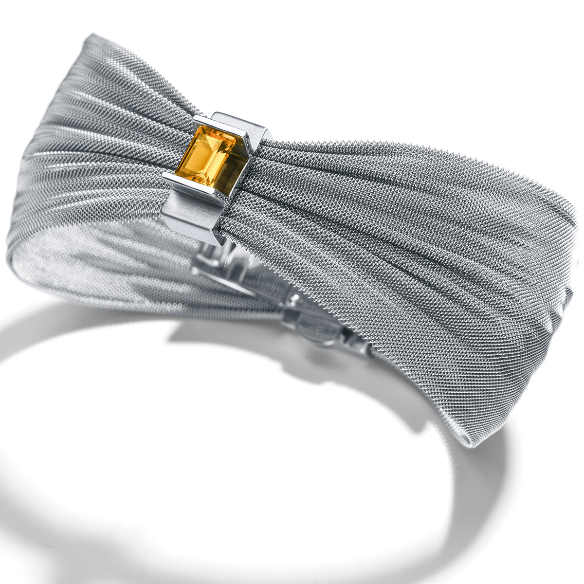 Armband Milanese mit Farbedelstein