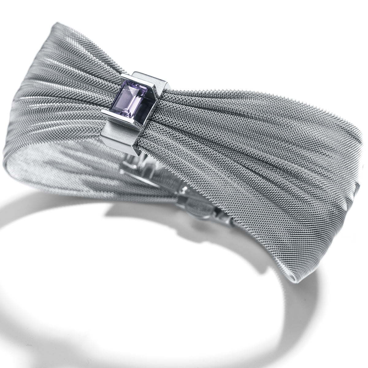 Armband Milanese mit Farbedelstein