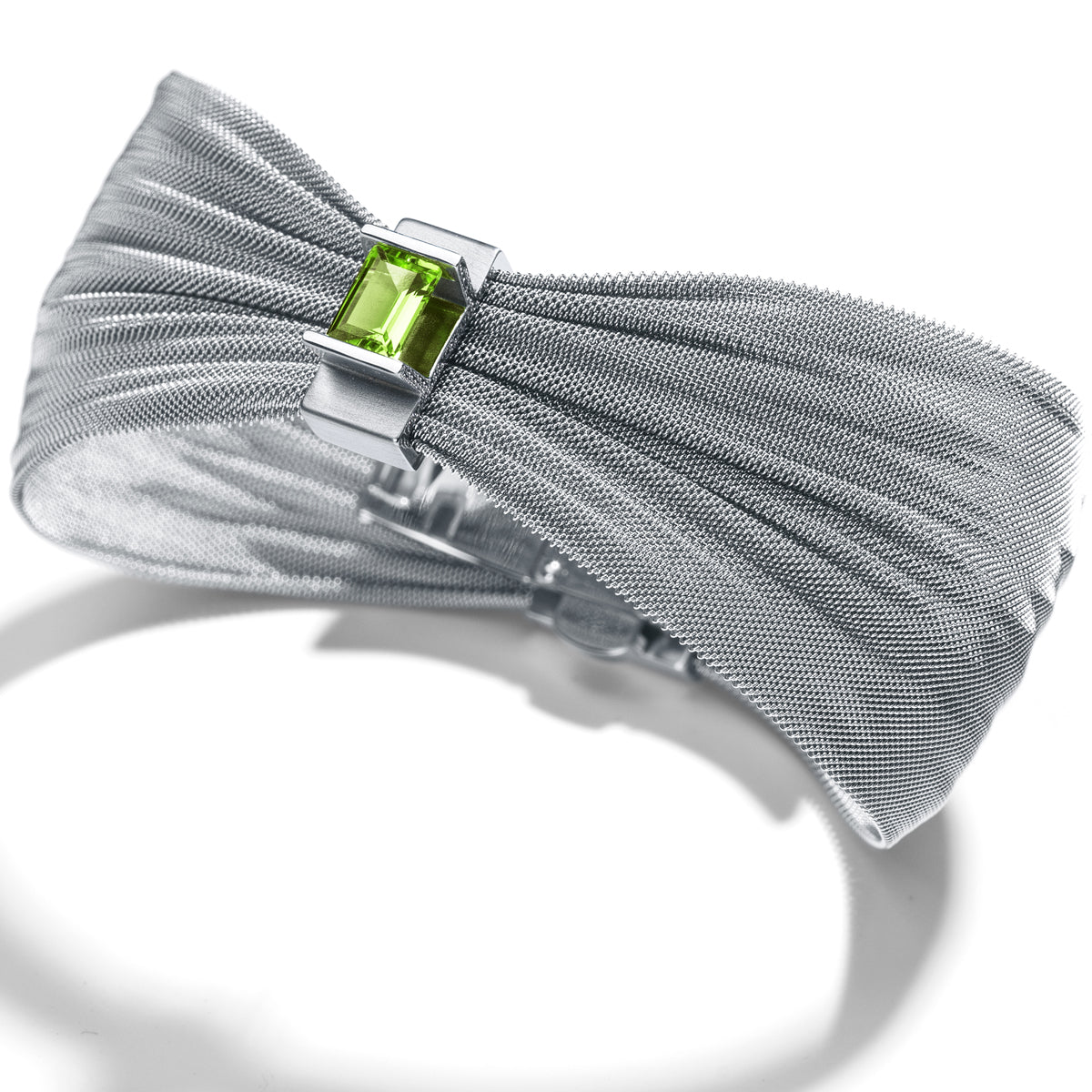 Armband Milanese mit Farbedelstein