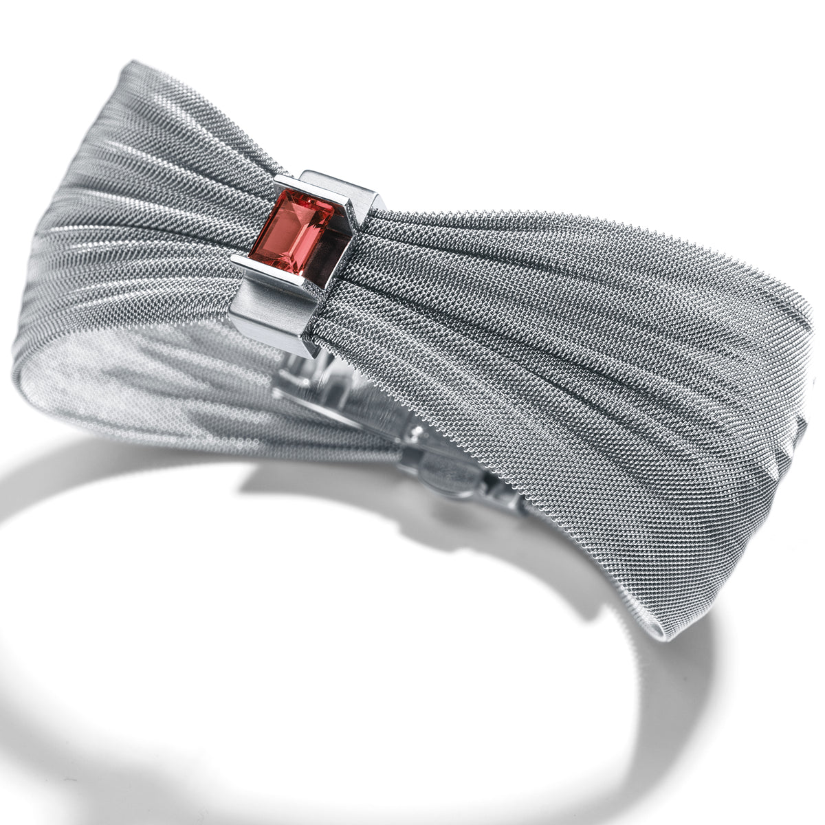 Armband Milanese mit Farbedelstein