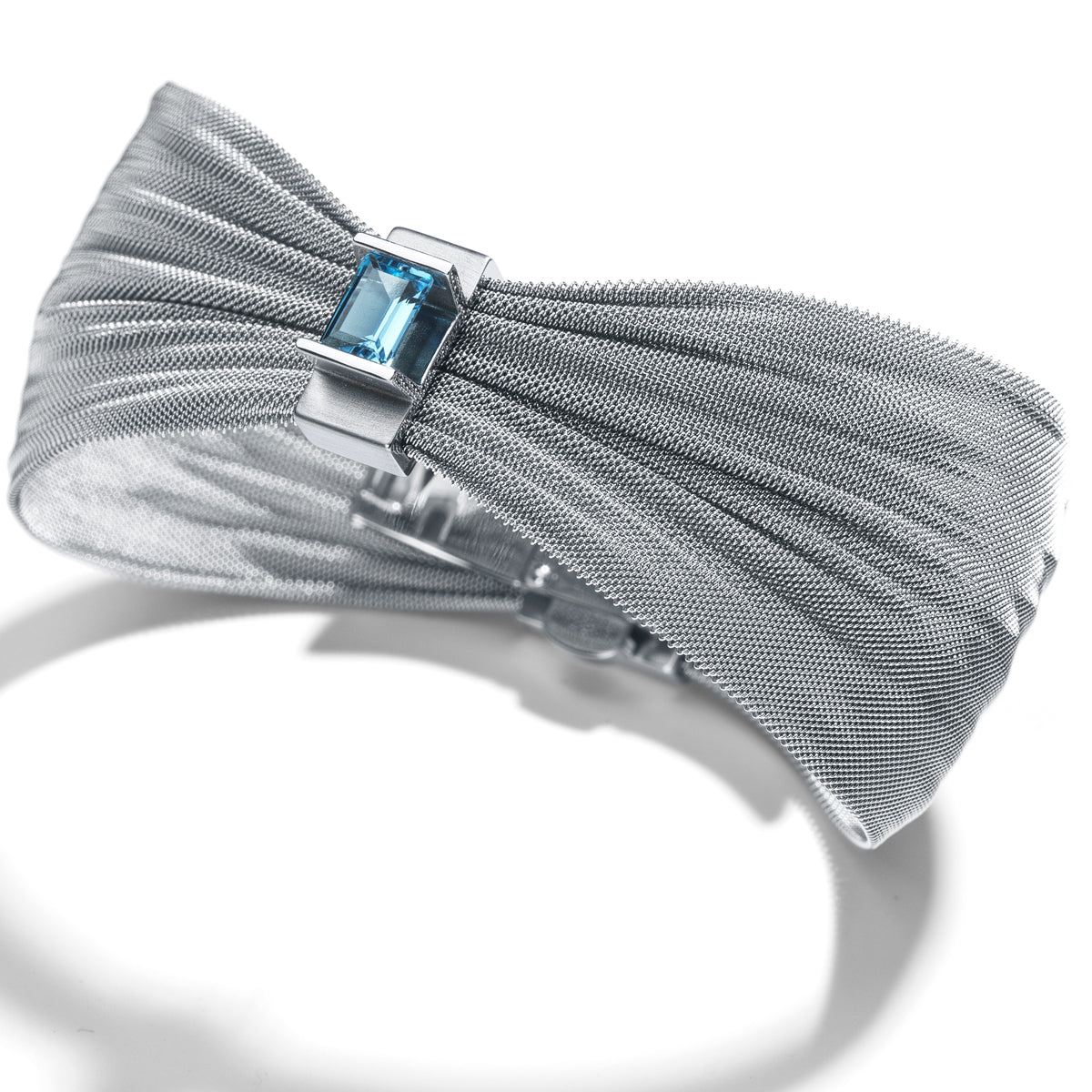 Armband Milanese mit Farbedelstein