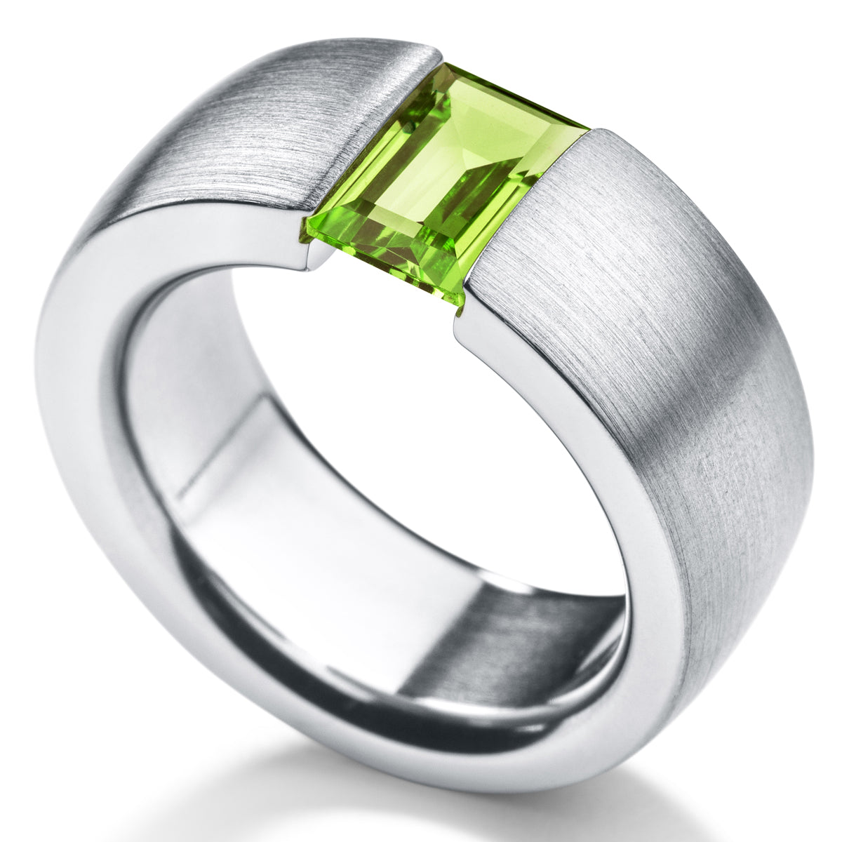 Farbsteinring CLASSIC, 9,0 mm, gerade, Edelstahl – Humphrey