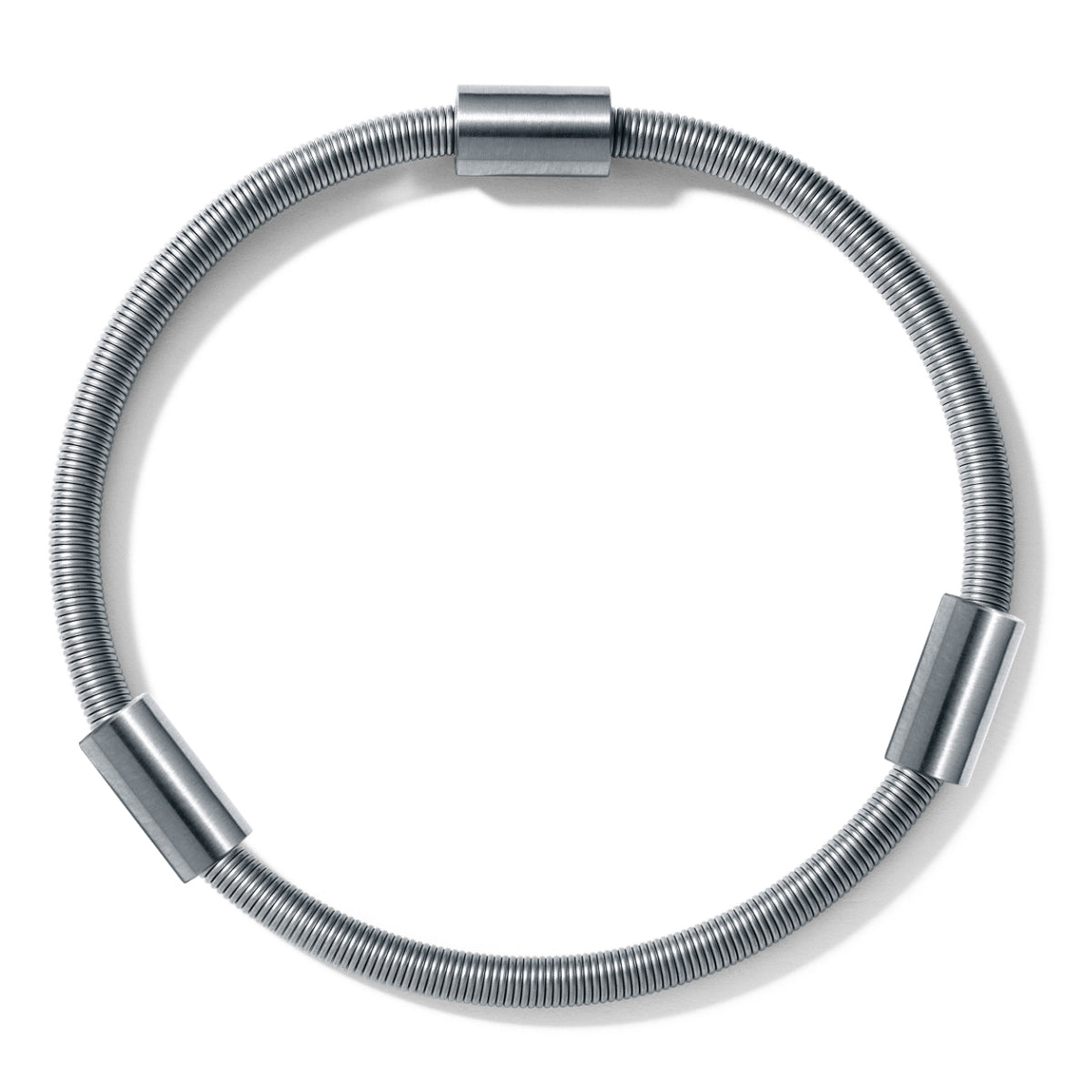 Armband mit elastischer Spirale 4 mm mit 10 Brillanten TW VS oder Schmuckmittelteil