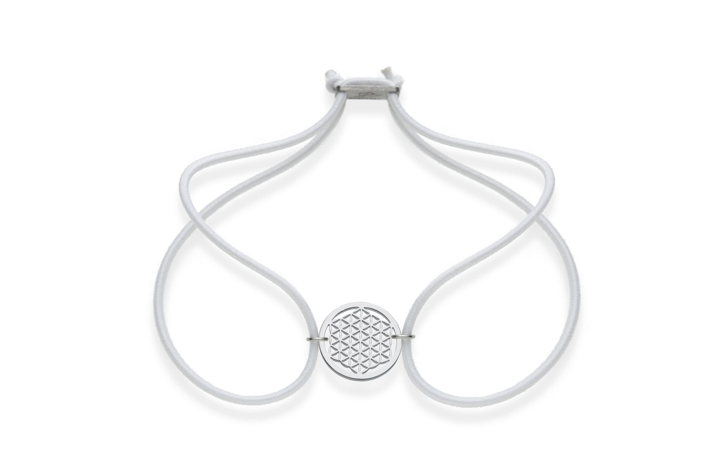 FORTUNA Armband - Blume des Lebens, Edelstahl, mit elastischem Textilband zum problemlosen an- und ausziehen